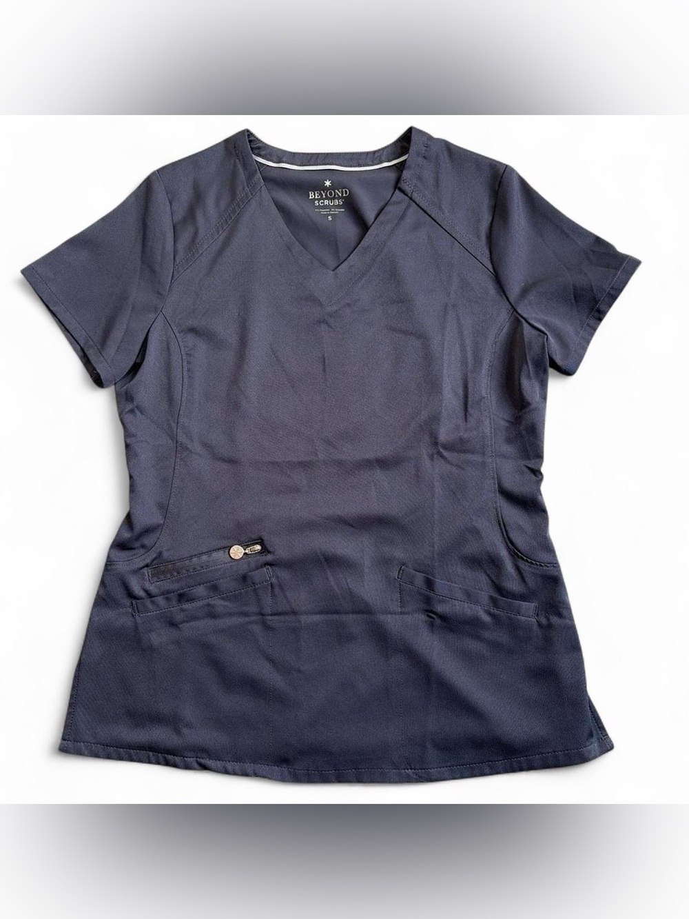 Women's Charcoal Gray V-Neck Scrub Top